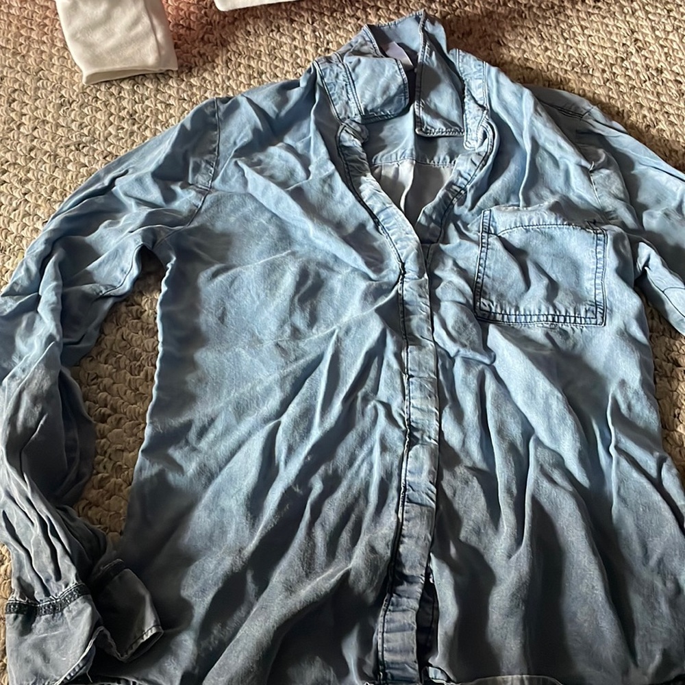Denim wash flannel